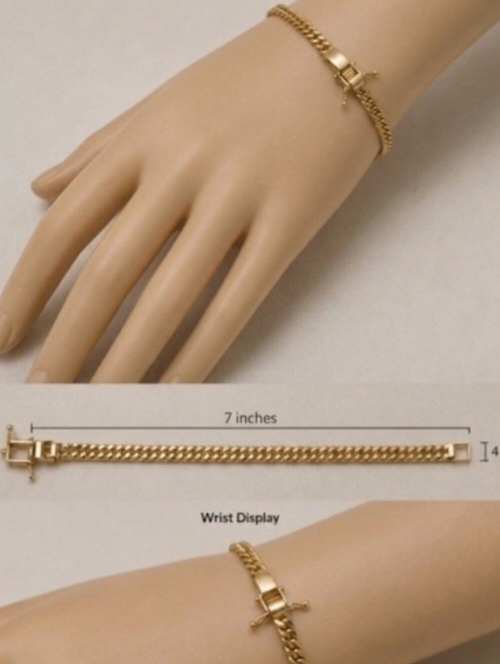 Authentic 18k Saudi Gold Tripple Lock